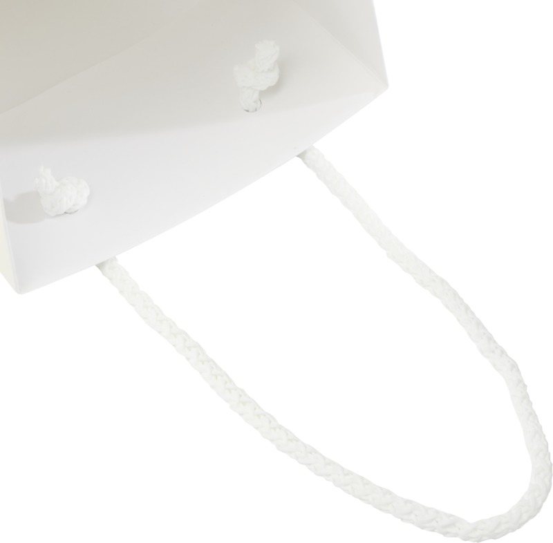 Handmade 170 g/m2 integra paper wine bottle bag with plastic cord handles - 12 x 9 x 37 cm - Image 7