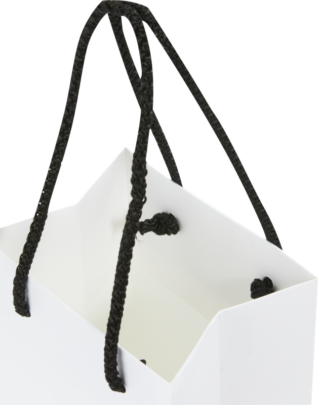 Handmade 170 g/m2 integra paper wine bottle bag with plastic cord handles - 12 x 9 x 37 cm - Image 13