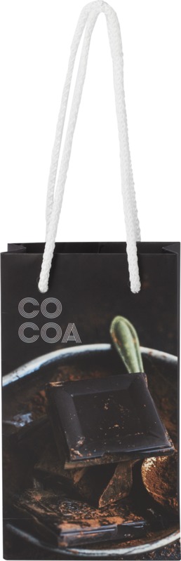 Handmade 170 g/m2 integra paper bag with plastic cord handles - 9.5 x 4 x 17 cm - Image 2