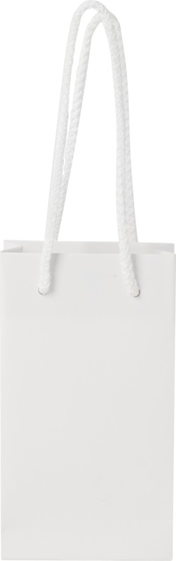 Handmade 170 g/m2 integra paper bag with plastic cord handles - 9.5 x 4 x 17 cm - Image 3