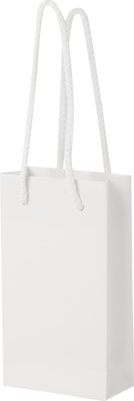 Handmade 170 g/m2 integra paper bag with plastic cord handles - 9.5 x 4 x 17 cm - Image 4