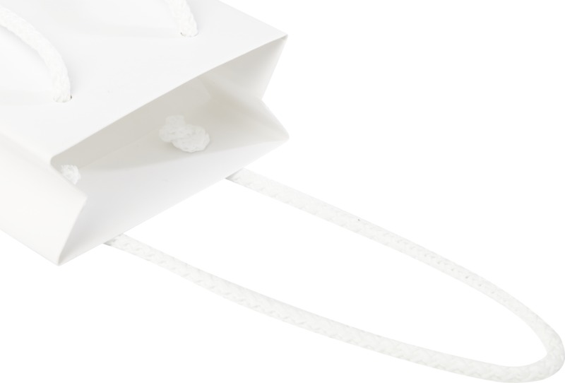 Handmade 170 g/m2 integra paper bag with plastic cord handles - 9.5 x 4 x 17 cm - Image 7