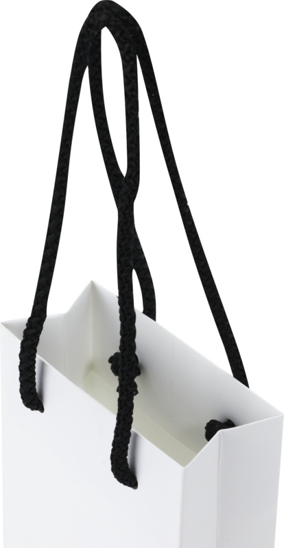 Handmade 170 g/m2 integra paper bag with plastic cord handles - 9.5 x 4 x 17 cm - Image 13