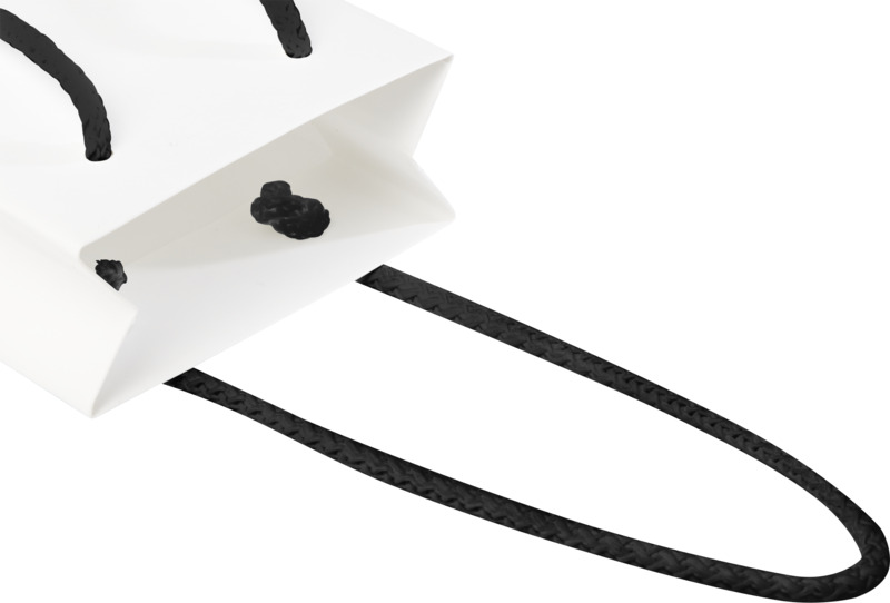 Handmade 170 g/m2 integra paper bag with plastic cord handles - 9.5 x 4 x 17 cm - Image 14