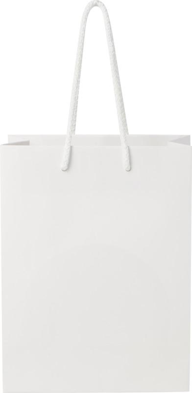 Handmade 170 g/m2 integra paper bag with plastic cord handles - 18 x 9 x 23 cm - Image 3