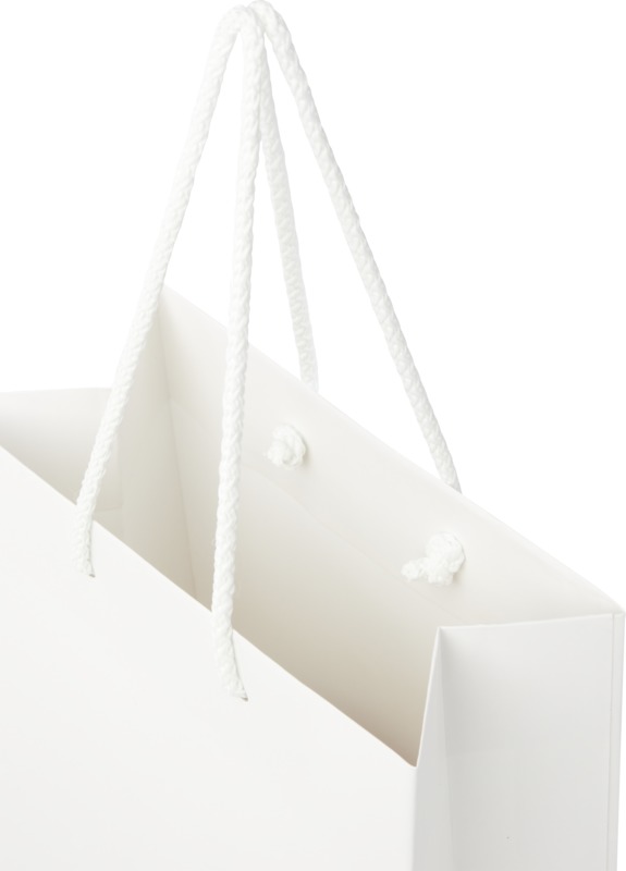 Handmade 170 g/m2 integra paper bag with plastic cord handles - 18 x 9 x 23 cm - Image 6