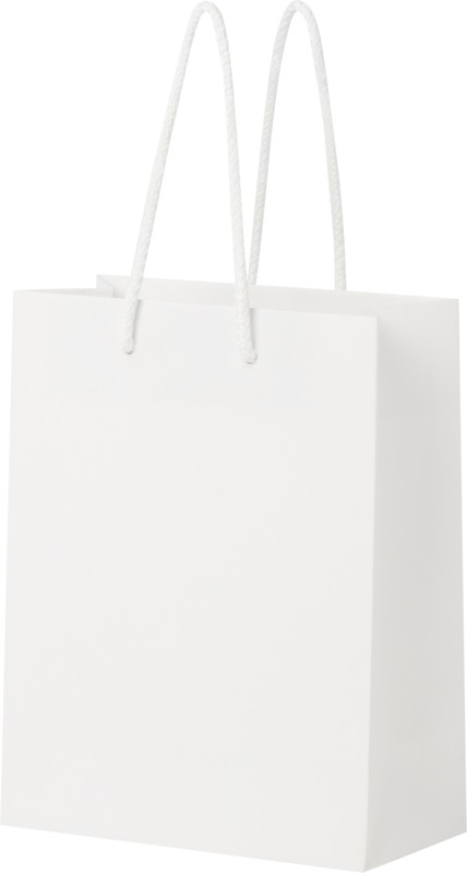 Handmade 170 g/m2 integra paper bag with plastic cord handles - 18 x 9 x 23 cm - Image 4