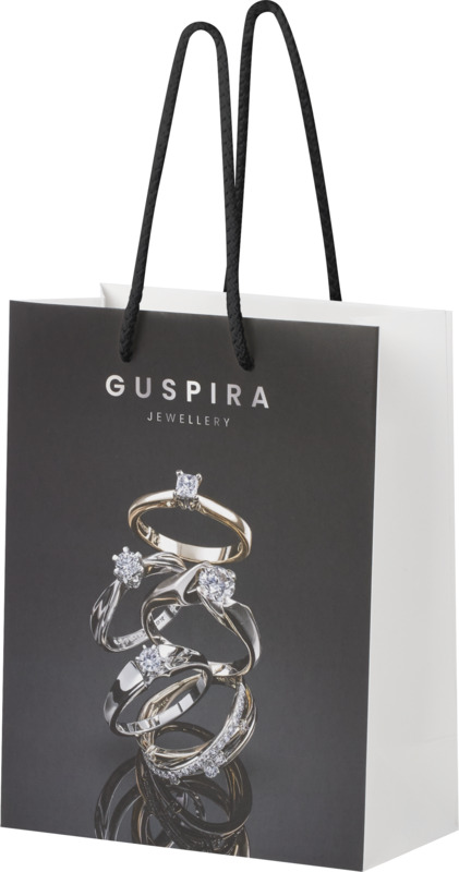 Handmade 170 g/m2 integra paper bag with plastic cord handles - 18 x 9 x 23 cm - Image 9