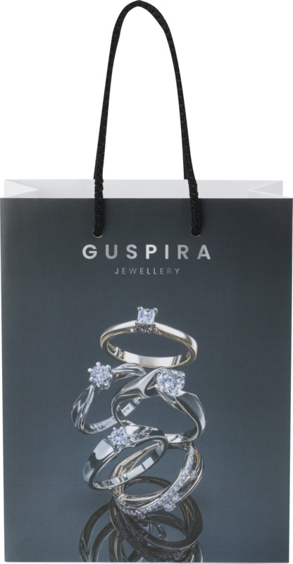 Handmade 170 g/m2 integra paper bag with plastic cord handles - 18 x 9 x 23 cm - Image 10