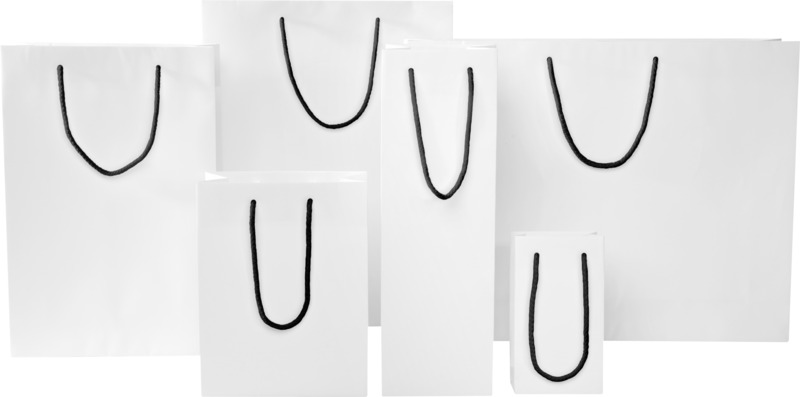 Handmade 170 g/m2 integra paper bag with plastic cord handles - 18 x 9 x 23 cm - Image 12