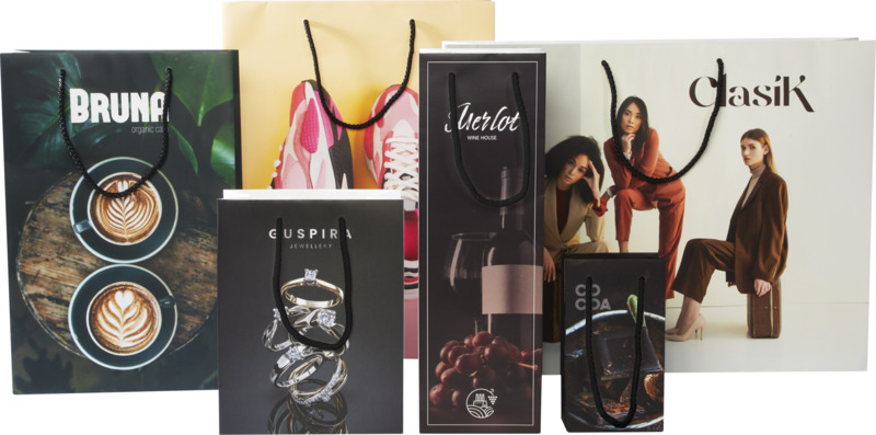 Handmade 170 g/m2 integra paper bag with plastic cord handles - 18 x 9 x 23 cm - Image 15