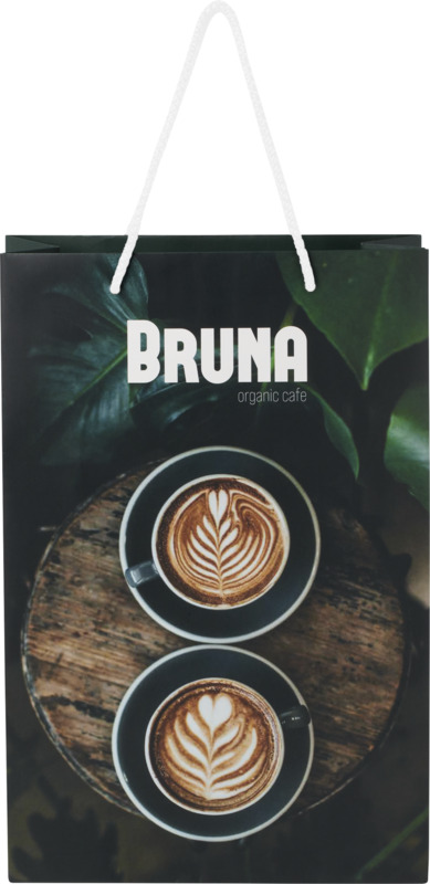 Handmade 170 g/m2 integra paper bag with plastic cord handles - 24 x 9 x 36 cm - Image 2