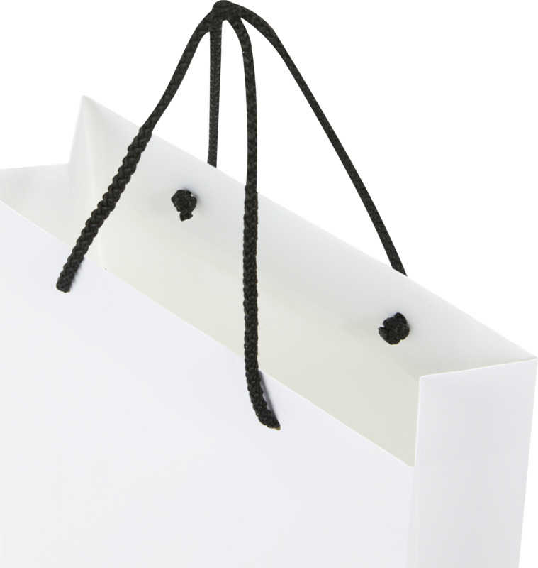 Handmade 170 g/m2 integra paper bag with plastic cord handles - 24 x 9 x 36 cm - Image 13