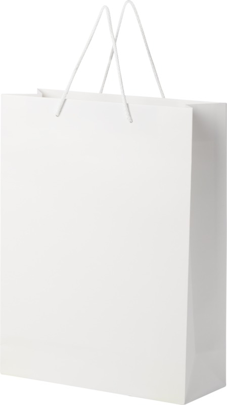 Handmade 170 g/m2 integra paper bag with plastic cord handles - 31 x 12 x 41 cm - Image 4