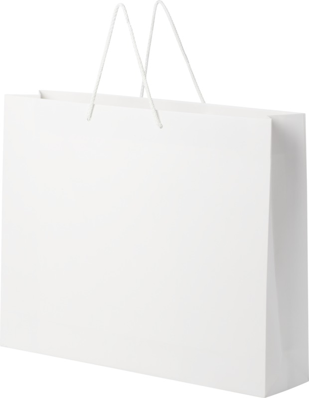 Handmade 170 g/m2 integra paper bag with plastic cord handles - 45 x 10 x 35 cm - Image 4