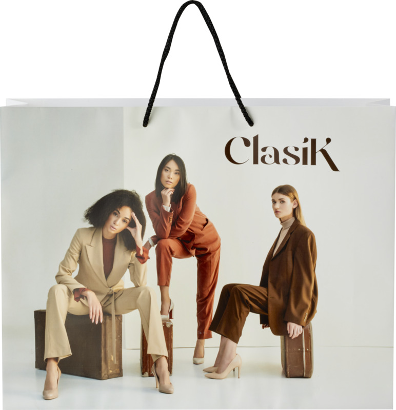 Handmade 170 g/m2 integra paper bag with plastic cord handles - 45 x 10 x 35 cm - Image 10