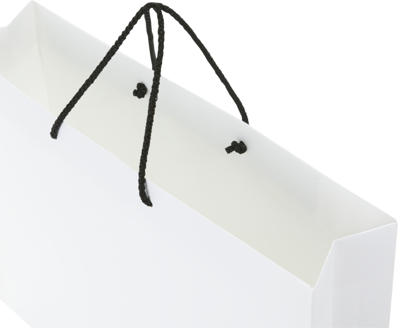 Handmade 170 g/m2 integra paper bag with plastic cord handles - 45 x 10 x 35 cm - Image 13