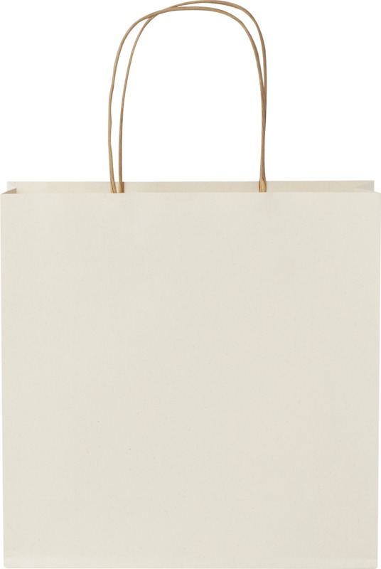 Agricultural waste 150 g/m2 paper bag with twisted handles - 24 x 9 x 24 cm - Image 3