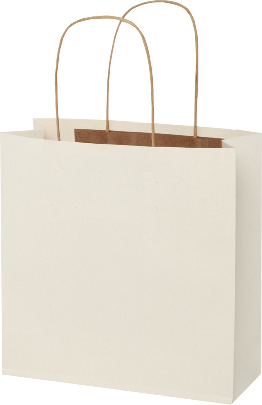 Agricultural waste 150 g/m2 paper bag with twisted handles - 24 x 9 x 24 cm - Image 4