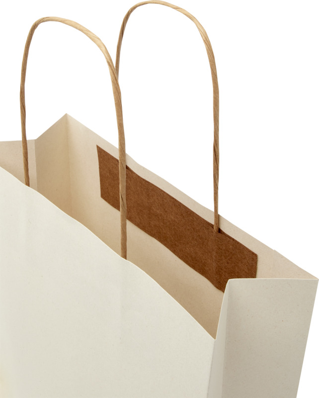 Agricultural waste 150 g/m2 paper bag with twisted handles - 24 x 9 x 24 cm - Image 6