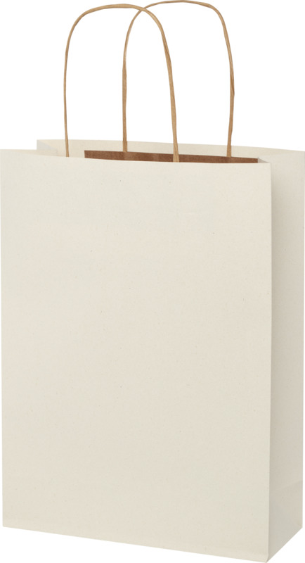 Agricultural waste 150 g/m2 paper bag with twisted handles - 24 x 9 x 32 cm - Image 4