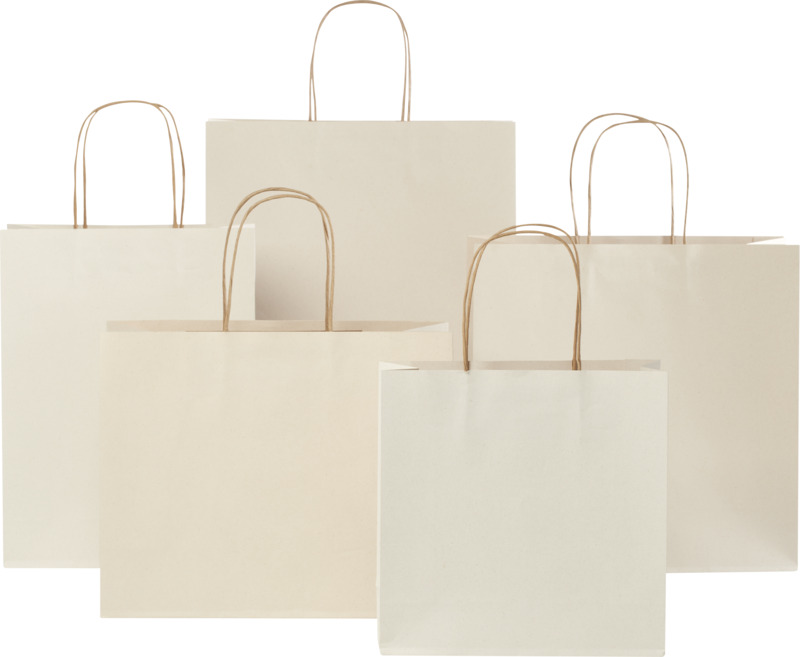Agricultural waste 150 g/m2 paper bag with twisted handles - 24 x 9 x 32 cm - Image 8