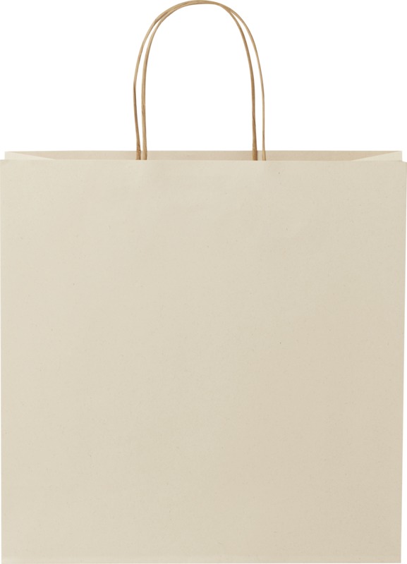 Agricultural waste 150 g/m2 paper bag with twisted handles - 31 x 12 x 31 cm - Image 3