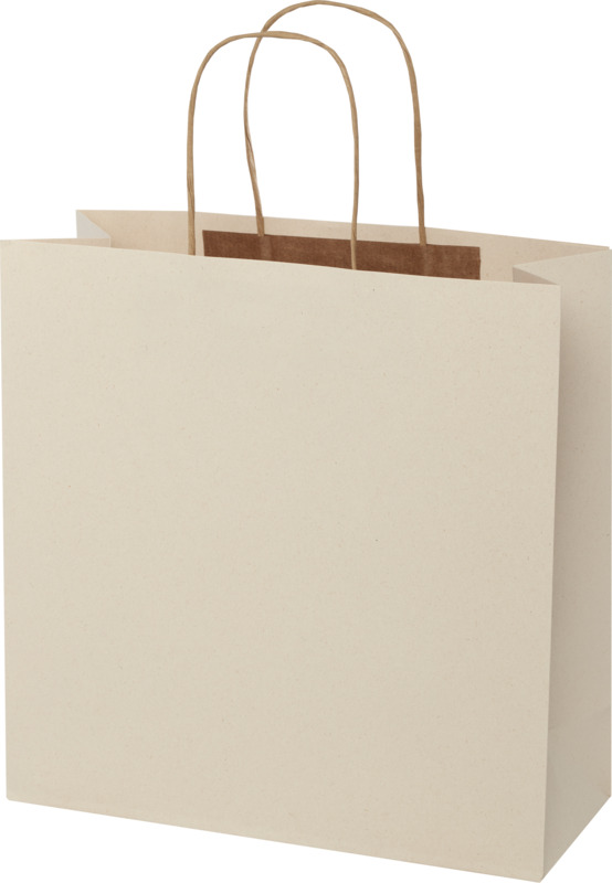Agricultural waste 150 g/m2 paper bag with twisted handles - 31 x 12 x 31 cm - Image 4