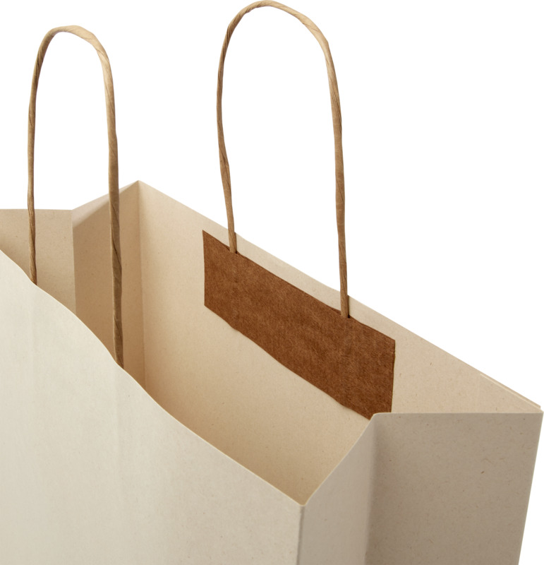 Agricultural waste 150 g/m2 paper bag with twisted handles - 31 x 12 x 31 cm - Image 6