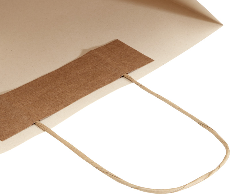 Agricultural waste 150 g/m2 paper bag with twisted handles - 31 x 12 x 31 cm - Image 7