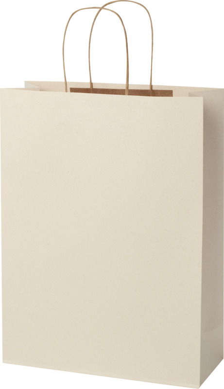 Agricultural waste 150 g/m2 paper bag with twisted handles - 31 x 12 x 41 cm - Image 4