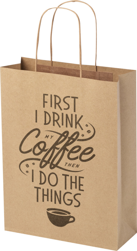 Kraft 120 g/m2 paper bag with twisted handles - 24 x 9 x 32 cm - Image 9