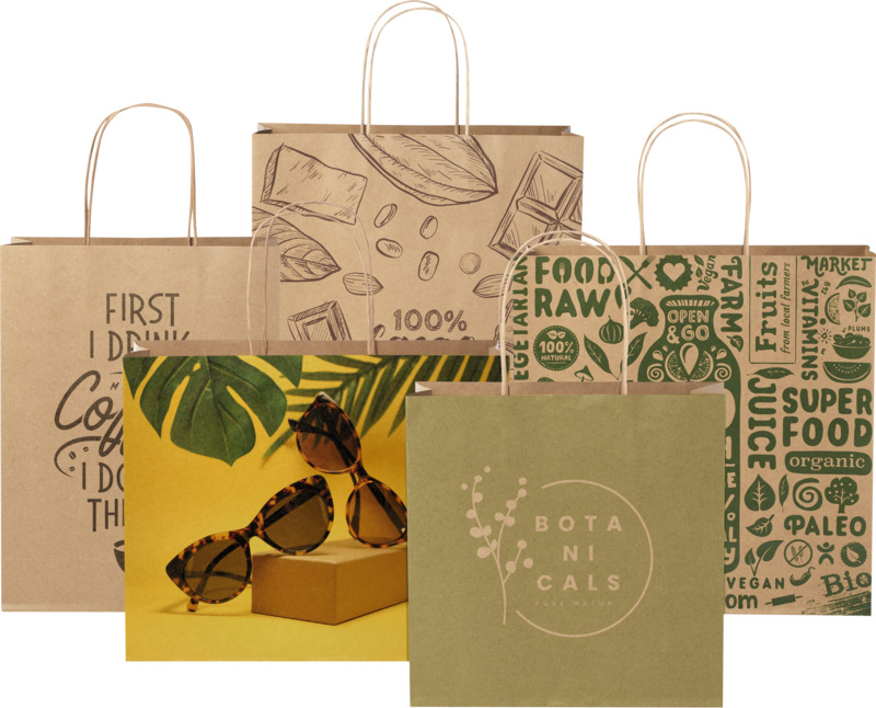 Kraft 120 g/m2 paper bag with twisted handles - 31 x 12 x 25 cm - Image 13