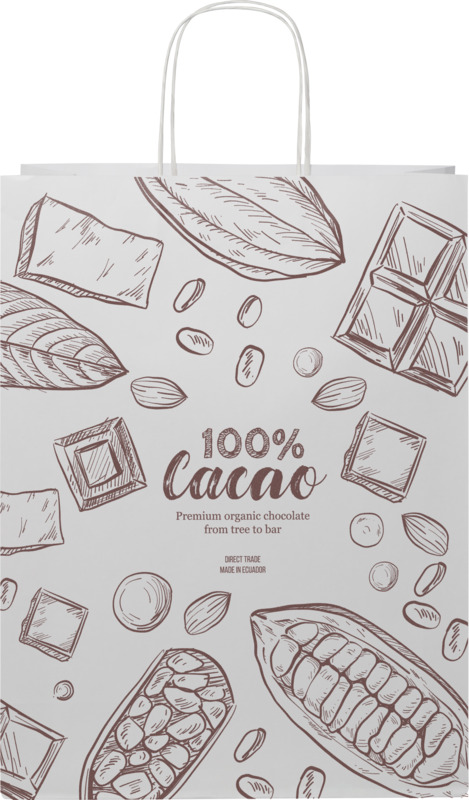 Kraft 120 g/m2 paper bag with twisted handles - 31 x 12 x 41 cm - Image 2