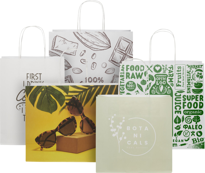 Kraft 120 g/m2 paper bag with twisted handles - 31 x 12 x 41 cm - Image 5