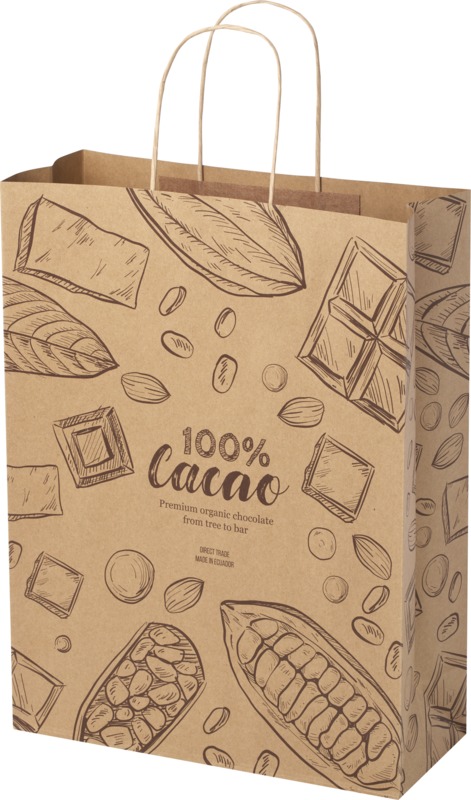 Kraft 120 g/m2 paper bag with twisted handles - 31 x 12 x 41 cm - Image 9