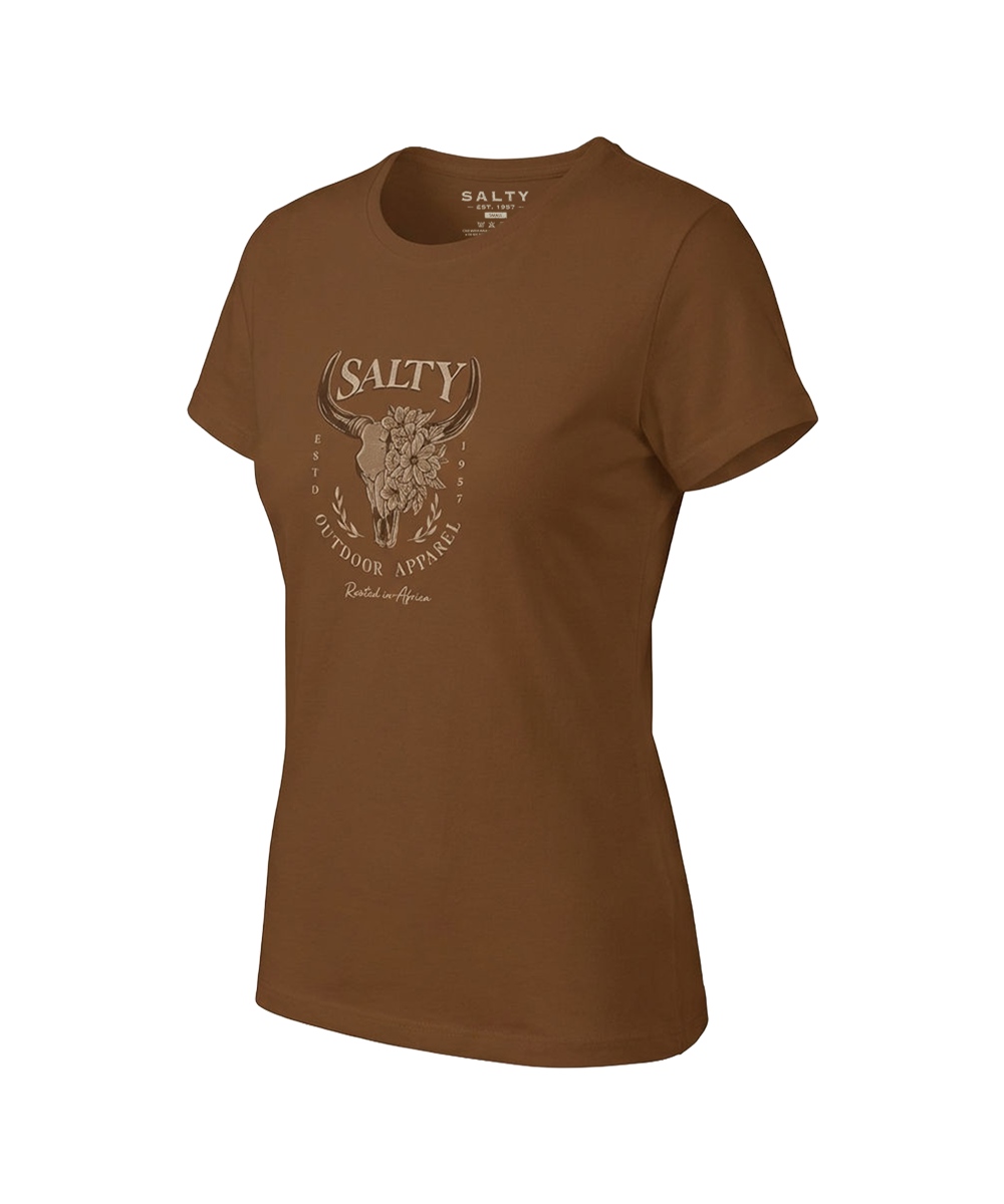 Salty Womens T-Shirt Floral Skull