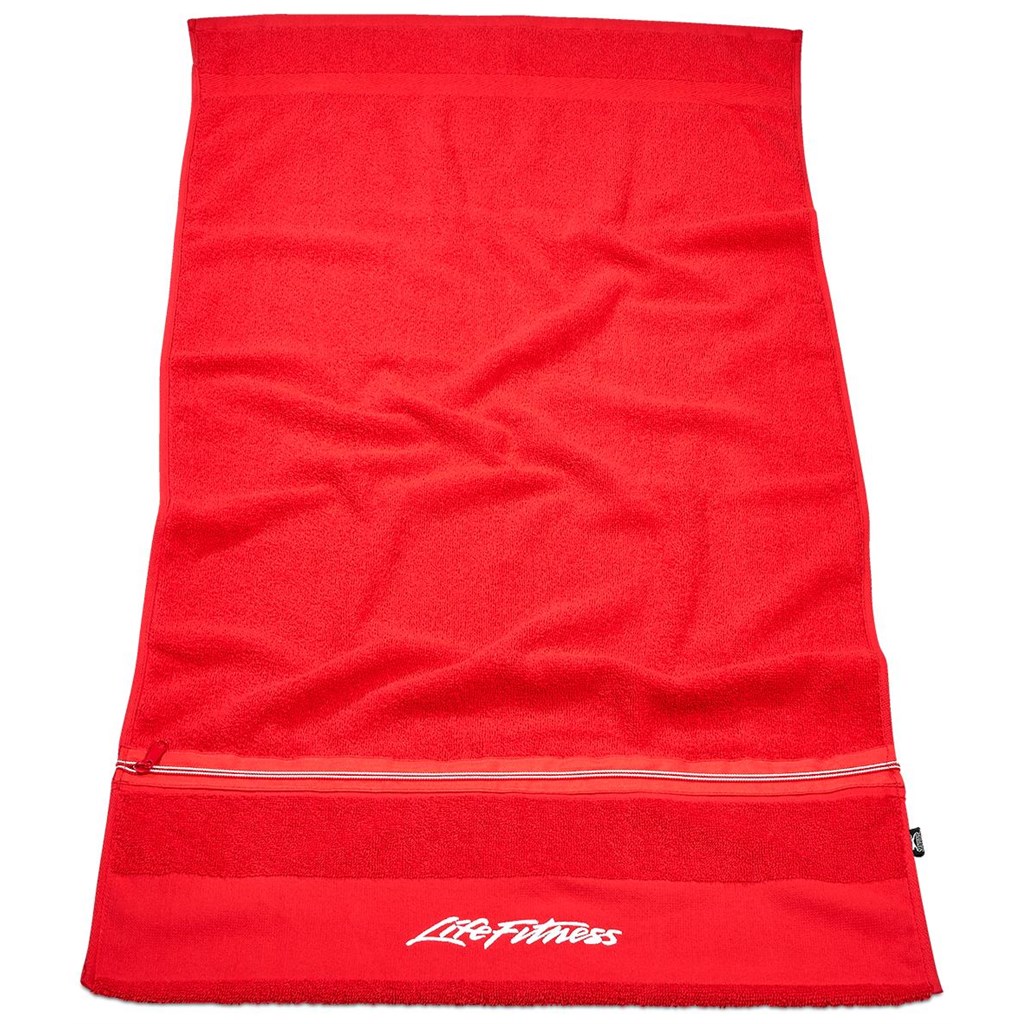 Slazenger Wembley Gym Towel - Red - Red - Image 6
