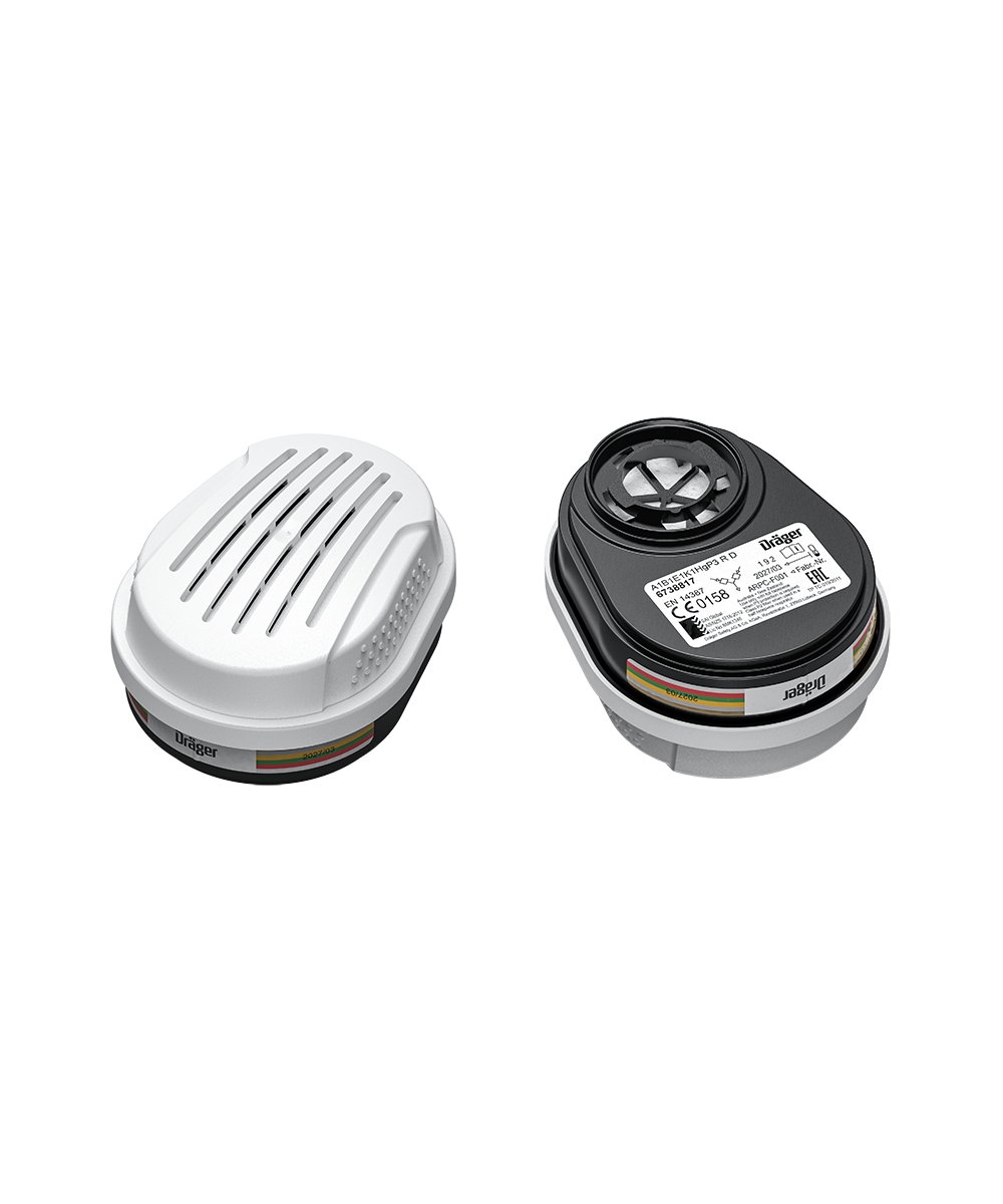 Drager X-plore Combi Bayonet Filter - Black & White / As Supplied