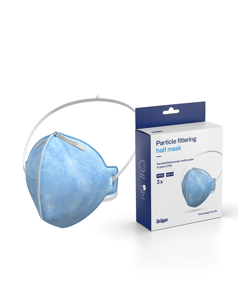 Dräger X-plore 1720 FFP2 D Mask - Blue / As Supplied