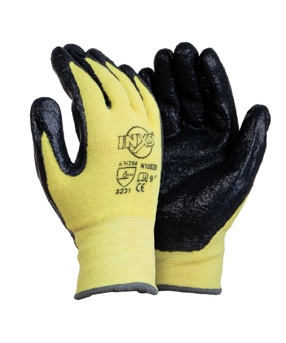 Kevlar liner Nitrile Coated Gloves - Yellow / As Supplied