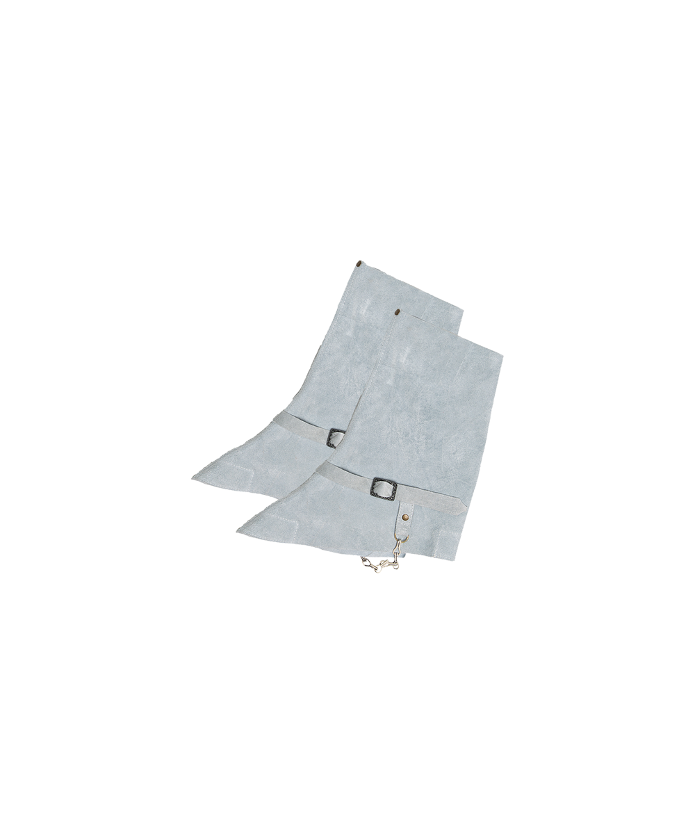 Chrome Leather Ankle Spats - Chrome / As Supplied