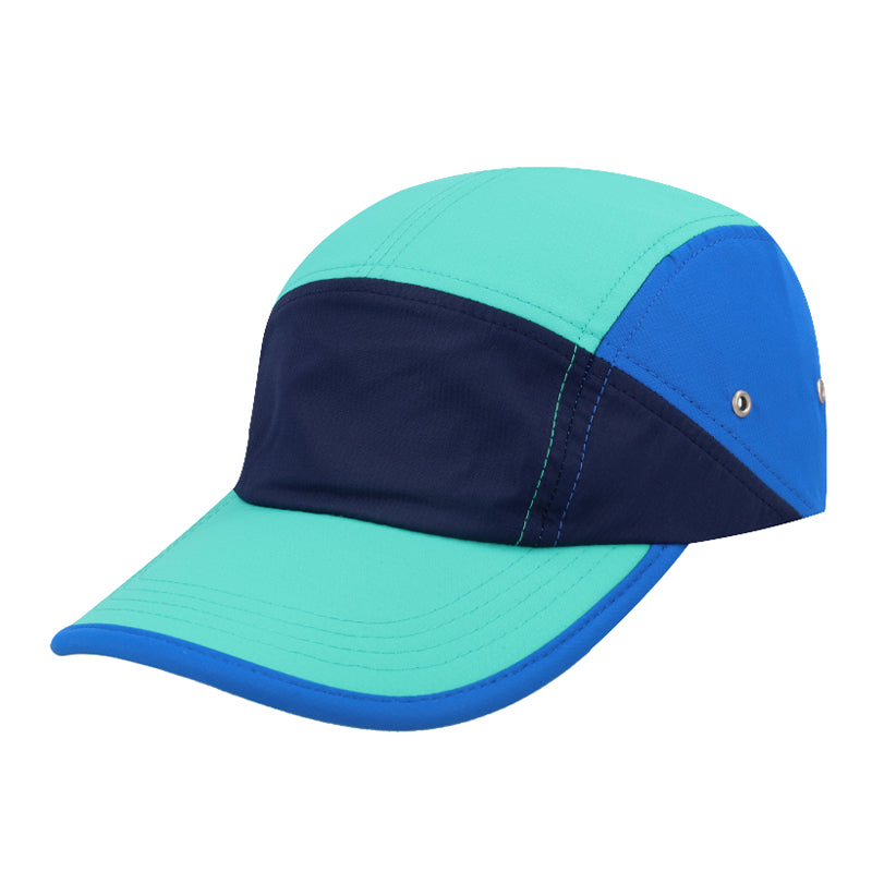 Colour Block Horizon Cap - Aqua/Navy/Royal - Image 31
