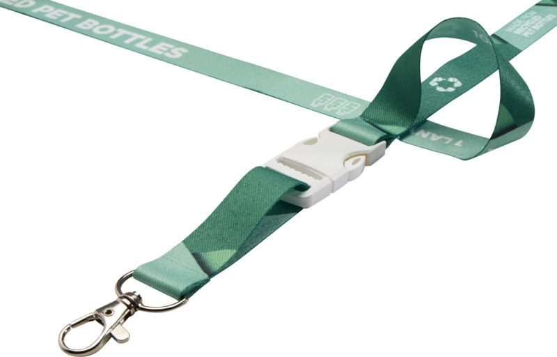 Bucks recycled PET lanyard with safety buckle - Image 7