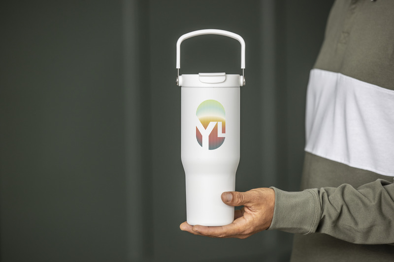 Bronx 900 ml RCS recycled stainless steel copper vacuum insulated tumbler with dual function lid - Image 40