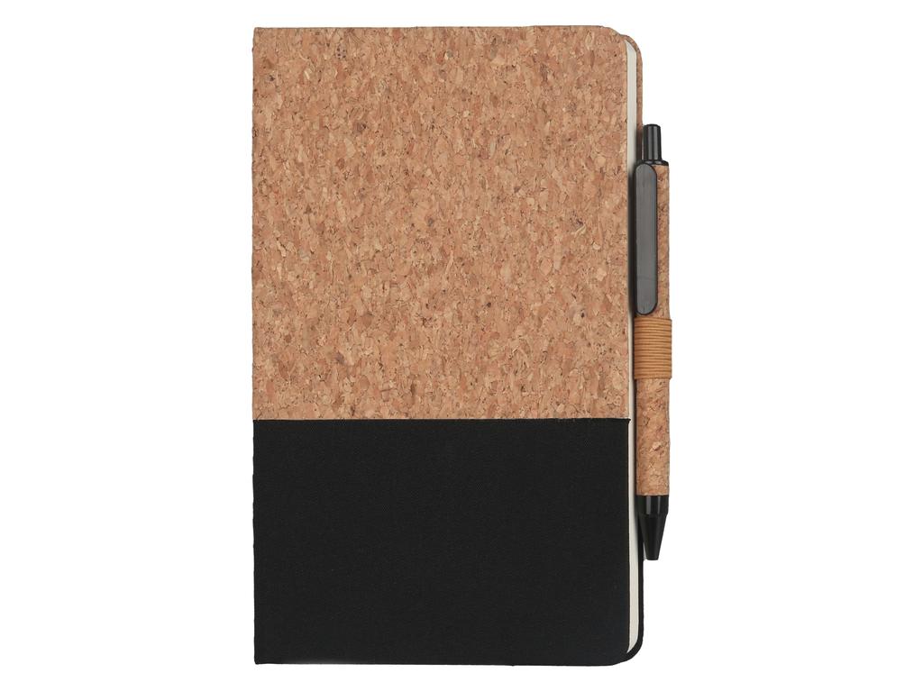 BORSA - eco-neutral A5 Cork Fabric Hard Cover Notebook and Pen Set