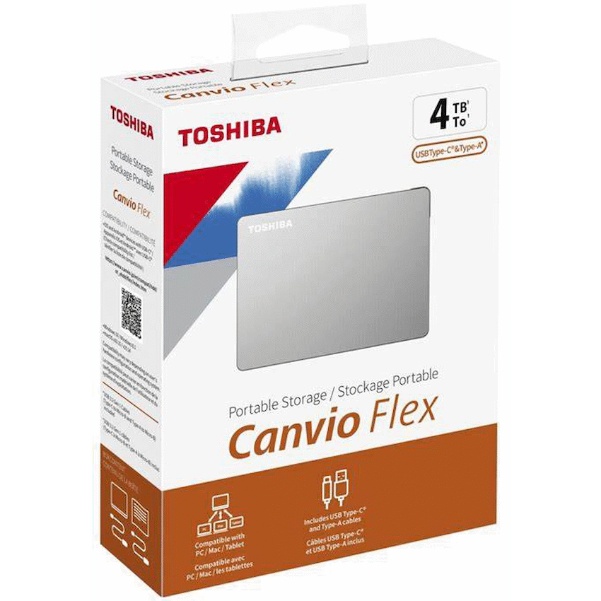 Toshiba Canvio Flex 4TB Silver 2.5" - Image 2