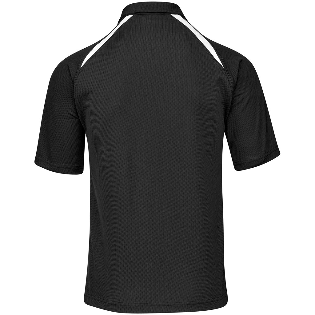 Mens Splice Golf Shirt - Black White - Image 2