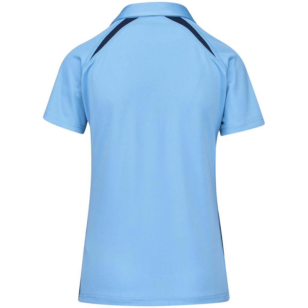 Ladies Splice Golf Shirt - Light Blue - Image 2