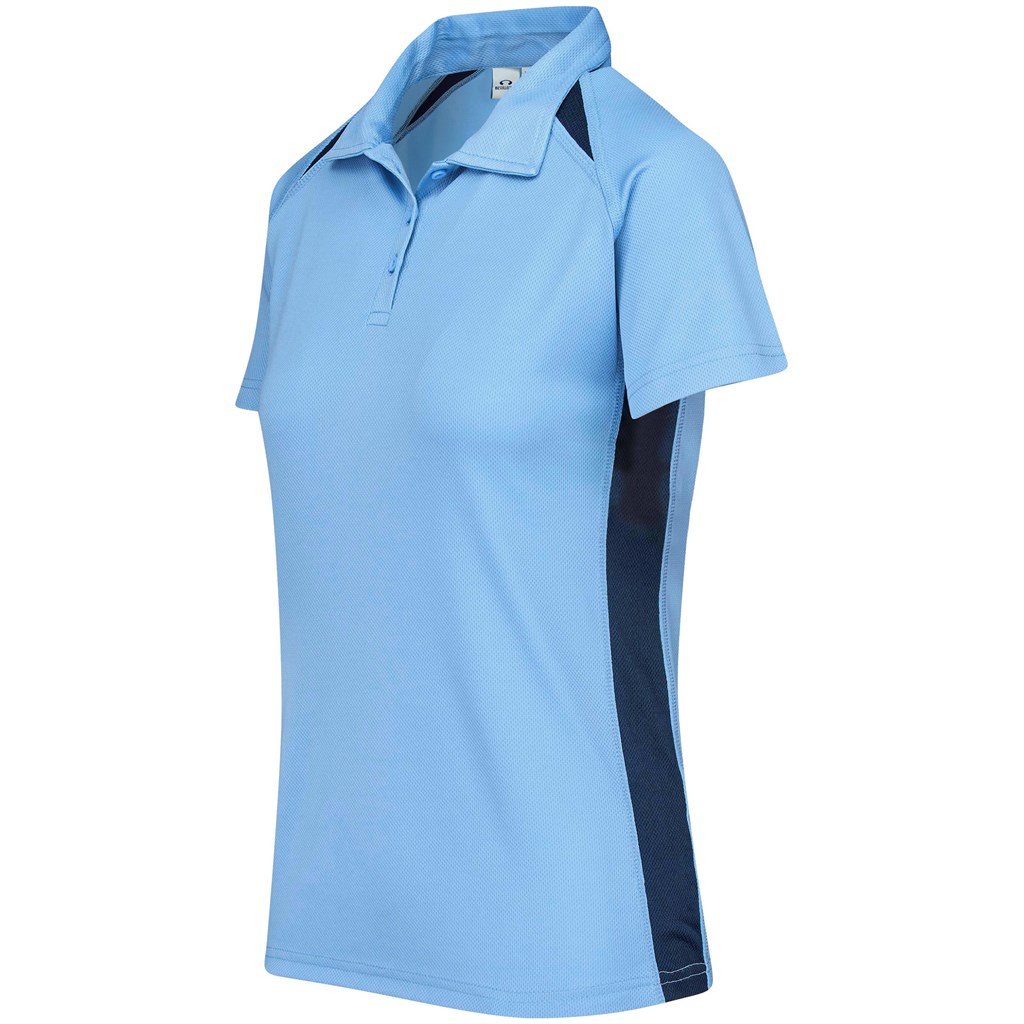 Ladies Splice Golf Shirt - Light Blue - Image 3